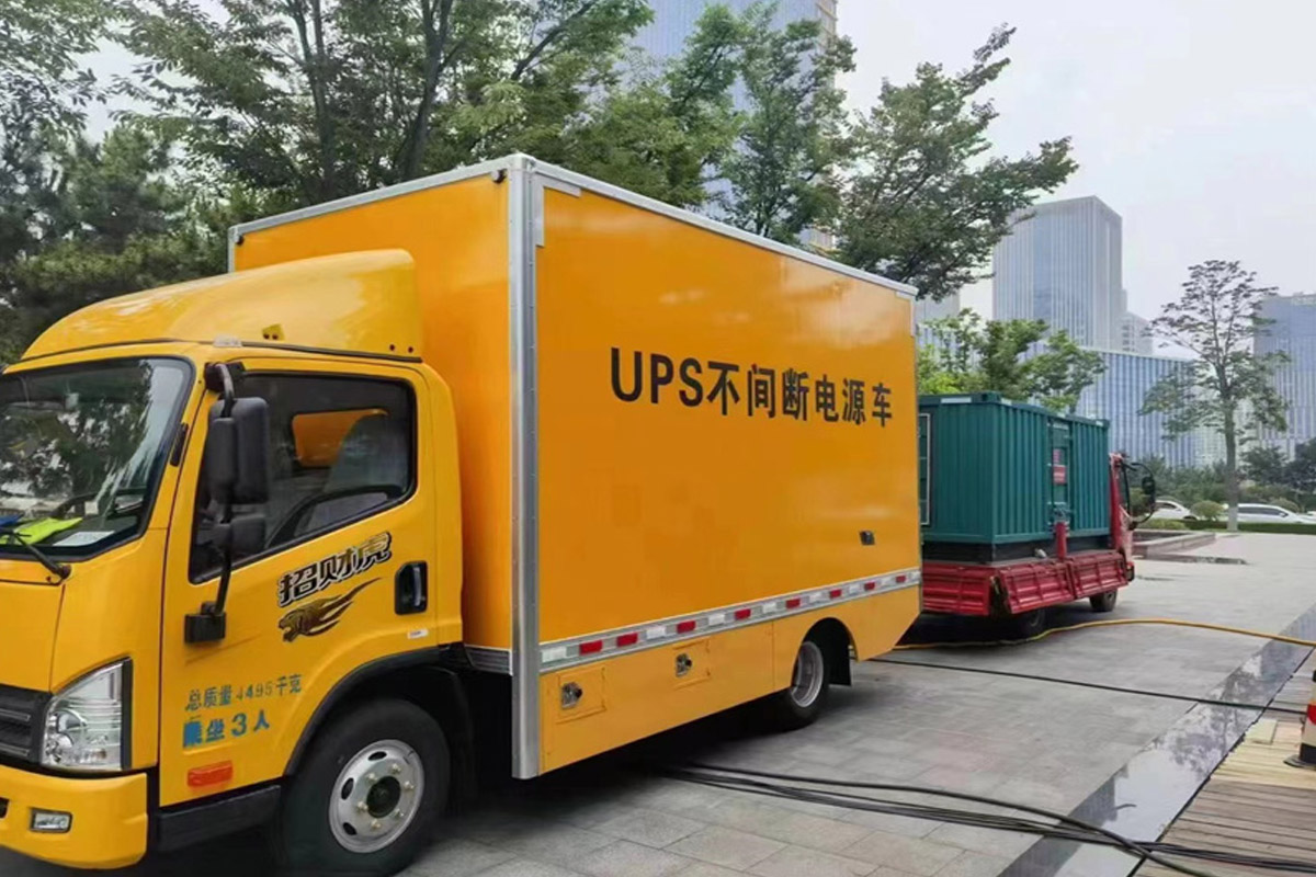 华州发电机租赁施工现场