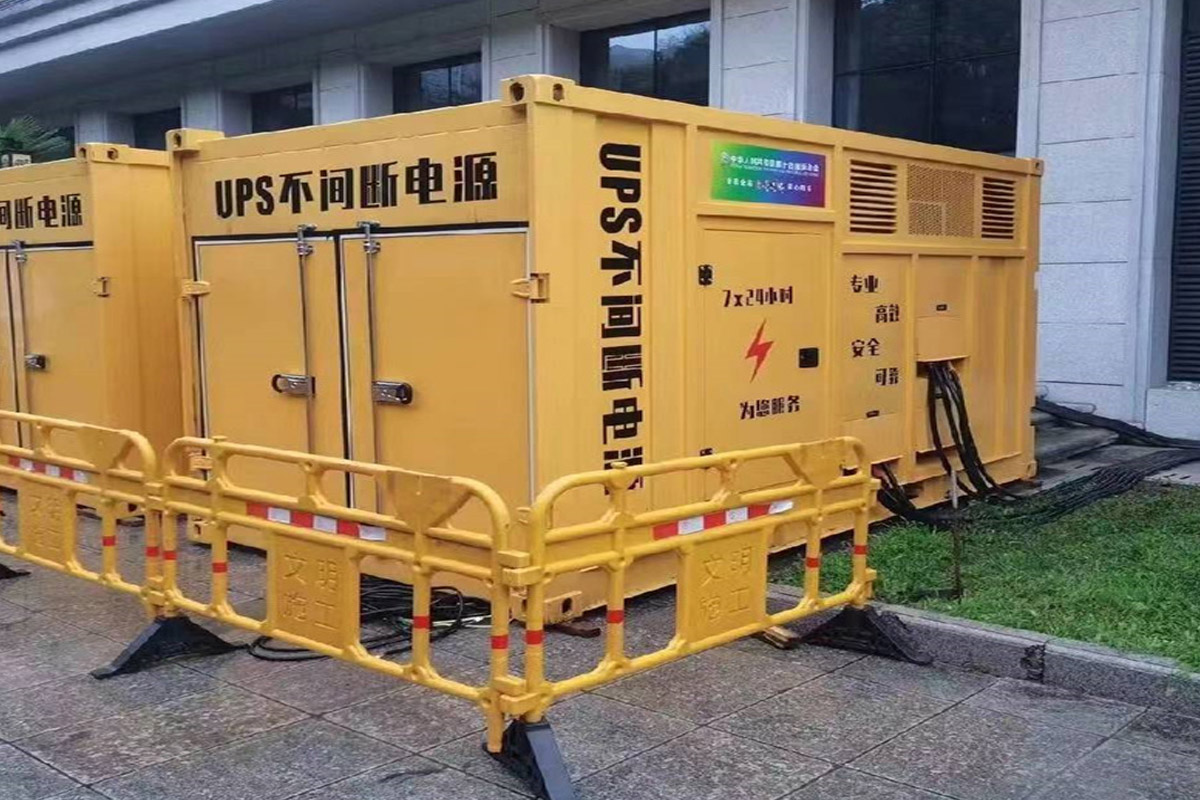 华州发电机租赁施工现场