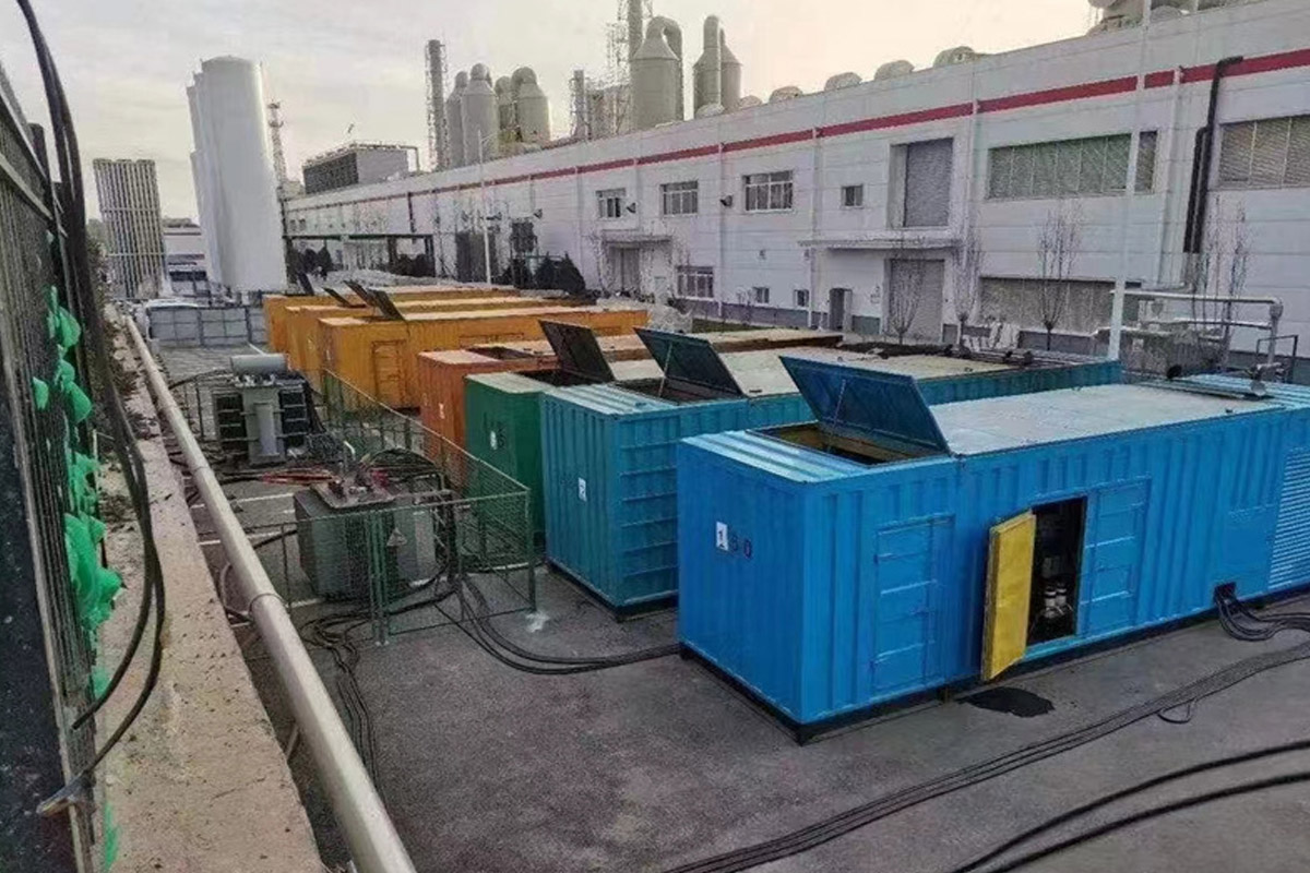 华州发电机租赁施工现场